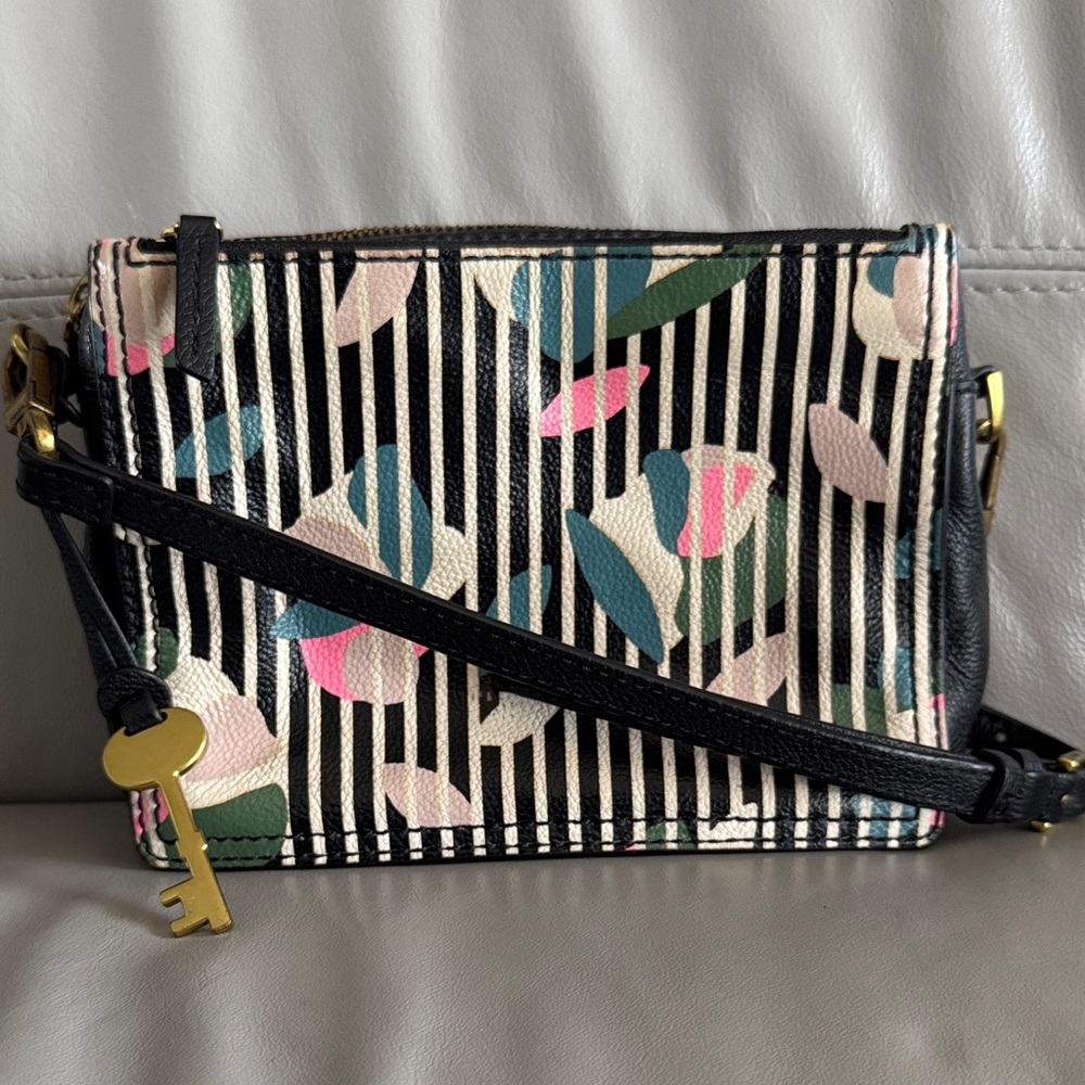 Fossil mini leather crossbody bag
